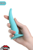 Sarru Vantuzlu Silikon Anal Plug 12,5 cm Mint Mavi Sivri Uçlu Tasarım