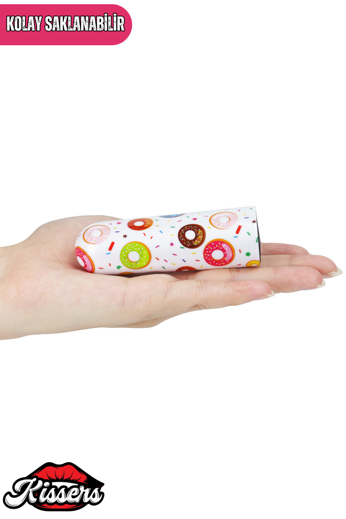 Lovetoy Donut Desenli Şarjlı Mini Vibratör Giyilebilir Güçlü Titreşimli Su Geçirmez Masaj Cihazı
