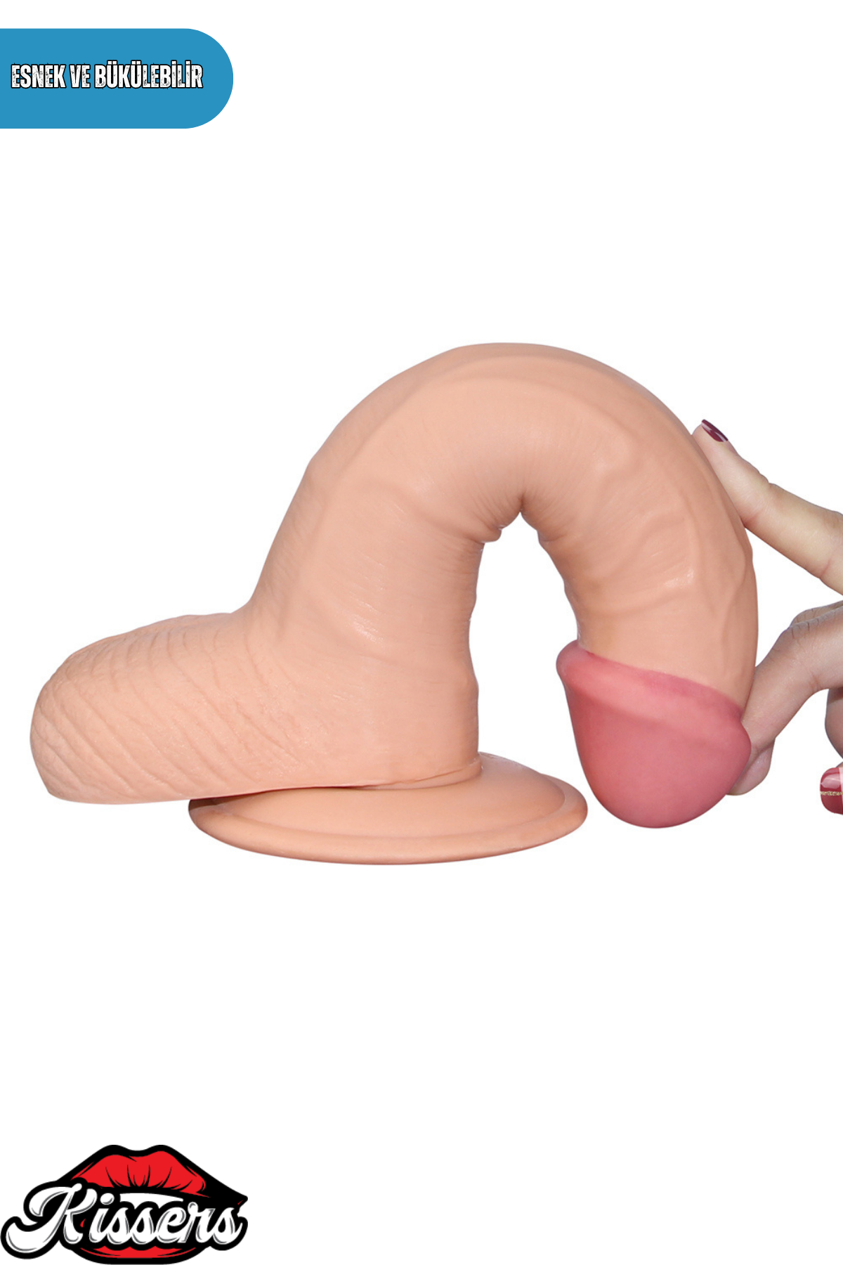 Lovetoy Eğilip Bükülebilir Vantuzlanabilir Ultra Soft Dildo Penis 20 cm