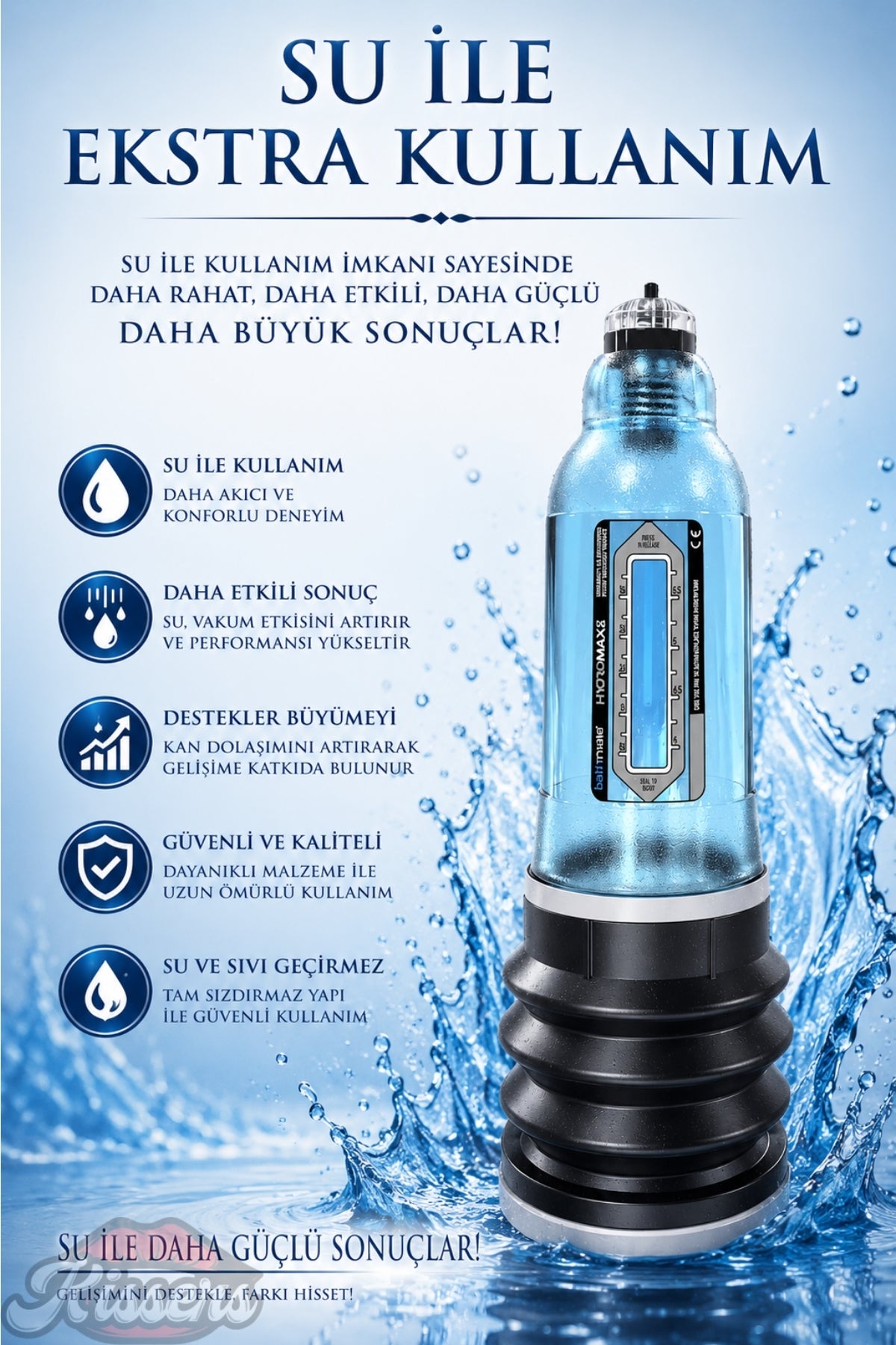 Bathmate Etkili Ultra Güçlü Hidroponik Hydromax 7 Penis Pompası
