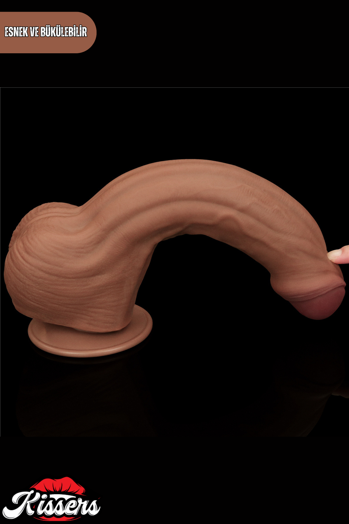 Lovetoy Ultra Realistik Hareketli Deri Çift Katmanlı Melez Renk Dildo Peni 28 cm