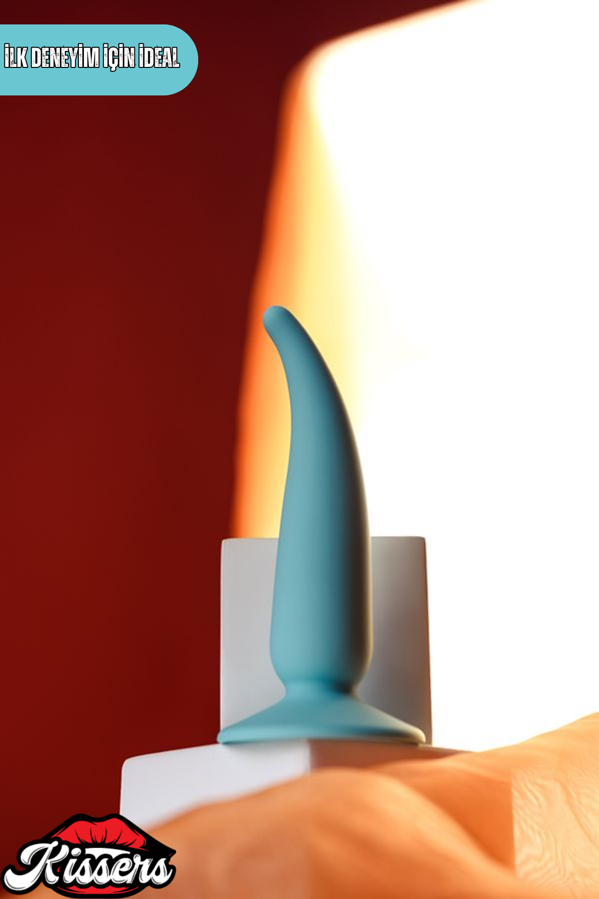 Sarru Vantuzlu Silikon Anal Plug 12,5 cm Mint Mavi Sivri Uçlu Tasarım