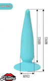 Sarru Vantuzlu Silikon Anal Plug 12,5 cm Mint Mavi Sivri Uçlu Tasarım