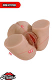 Titreşim Modlu Anal Vajinal Çift Girişli 3.9 cm 29 cm Beyaz Ten Sex Doll Realistik Kalça
