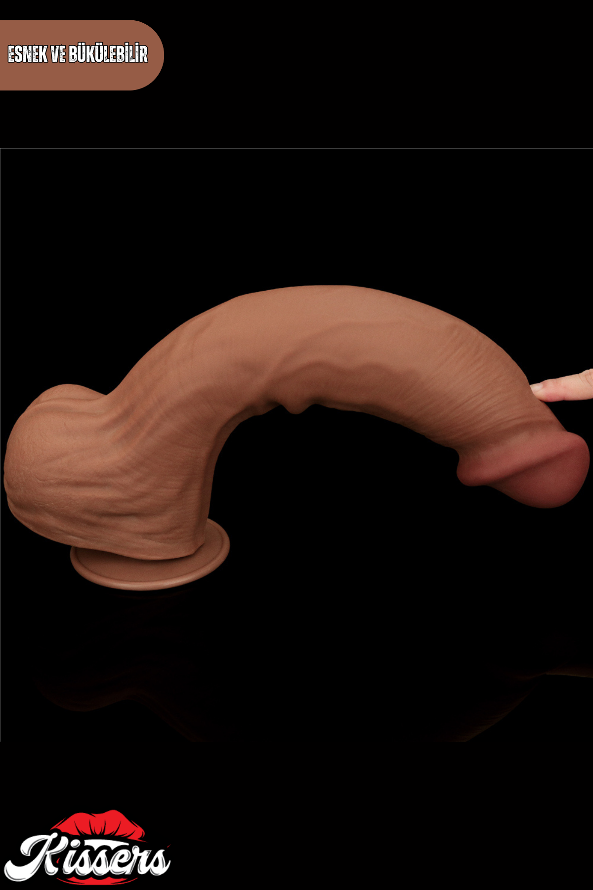 Lovetoy Ultra Realistik Hareketli Deri Çift Katmanlı Melez Renk Dildo Peni 36 cm