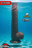 Kablolu Kumandalı Vantuzlu Güç Titreşimli Kayar Deri Melez Penis Dildo 20 cm