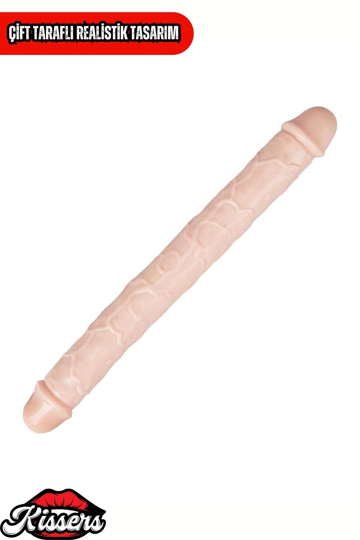 Gerçekçi Realistik Çift Taraflı Titreşimli Lezbiyen Dildo 33 Cm