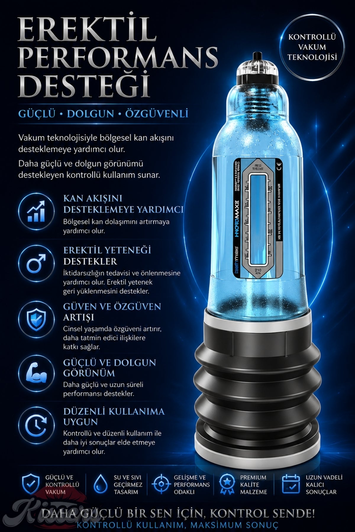 Bathmate Etkili Ultra Güçlü Hidroponik Hydromax 7 Penis Pompası