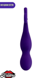 Wlap Kavisli Esnek Silikon Anal Plug 16 cm Mor Kalp Tabanlı Medikal Silikon