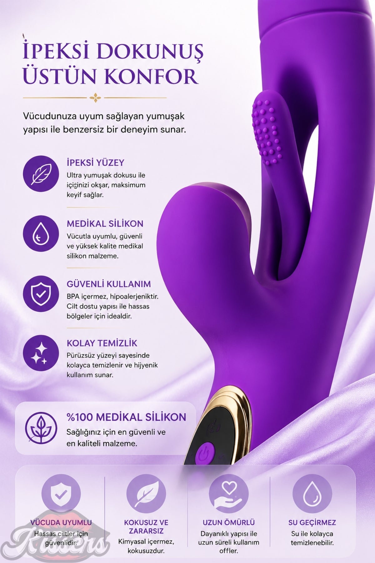 Jos Pıttı Dil Çırpmalı Vakumlu Titreşimli Mor Vibratör