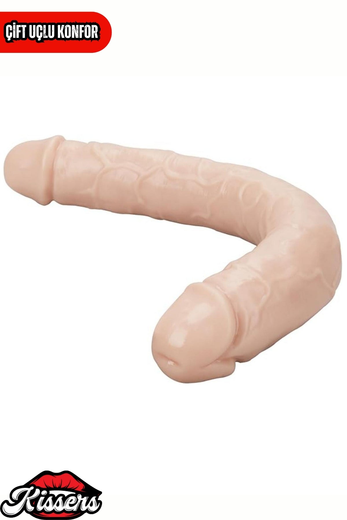 Gerçekçi Realistik Çift Taraflı Titreşimli Lezbiyen Dildo 33 Cm