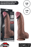 Lovetoy Ultra Realistik Hareketli Deri Çift Katmanlı Platin Silikon Yüksek Kalite Dildo Penis 33 cm