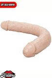 Gerçekçi Realistik Çift Taraflı Titreşimli Lezbiyen Dildo 33 Cm