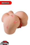 Titreşim Modlu Anal Vajinal Çift Girişli 1.1 Kg 14.5 cm Beyaz Ten Sex Doll Realistik Kalça