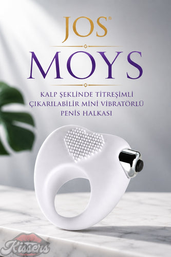Joy Moys Kalp Şeklinde Titreşimli Çıkarılabilir Mini Vibratörlü Penis Halkası