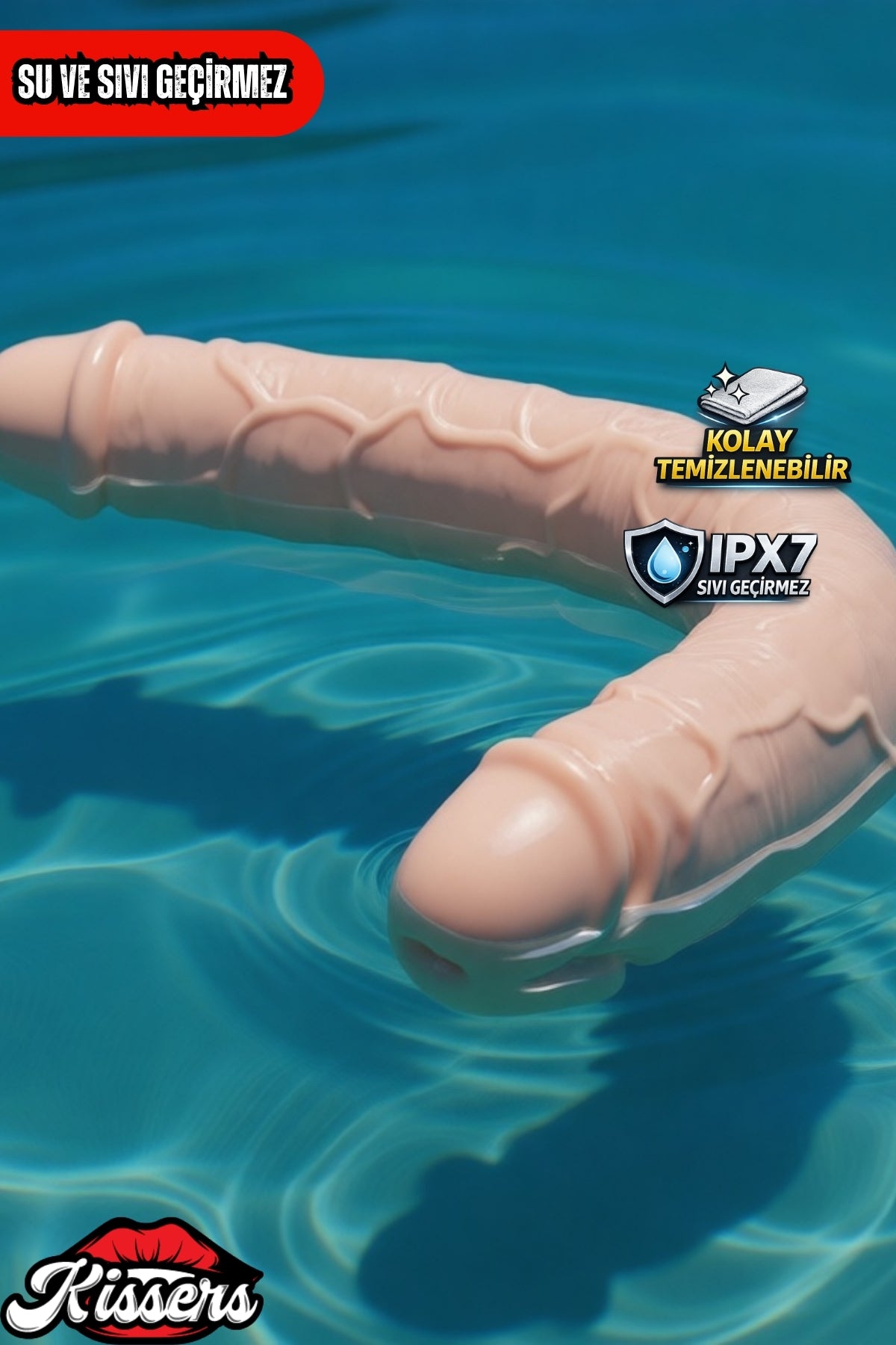 Gerçekçi Realistik Çift Taraflı Titreşimli Lezbiyen Dildo 33 Cm