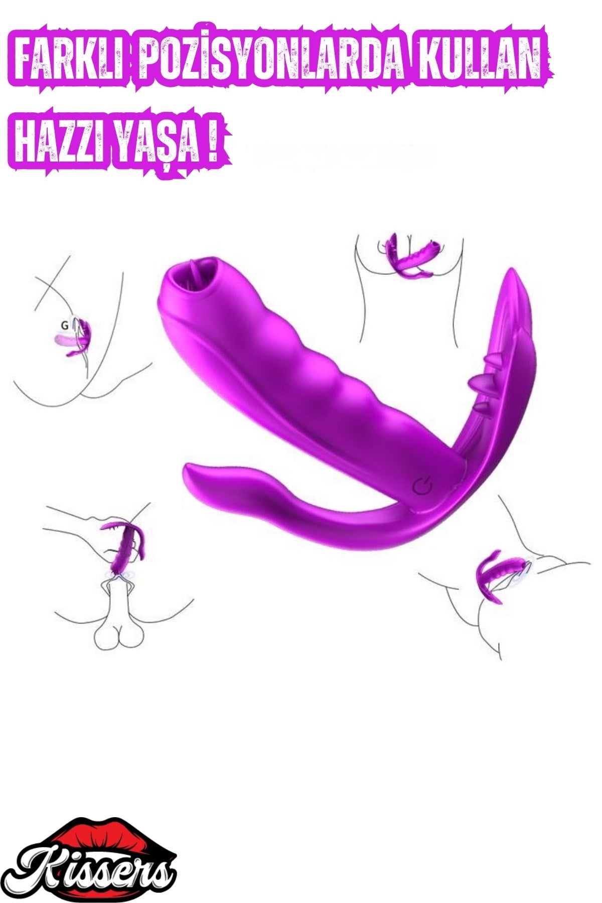 Uzaktan Kumandalı Giyilebilir G Noktası Klitoris Uyarıcılı Isıtmalı Dil Ve Titreşimli Vibratör