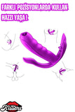 Uzaktan Kumandalı Giyilebilir G Noktası Klitoris Uyarıcılı Isıtmalı Dil Ve Titreşimli Vibratör