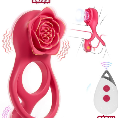 Cinsel Oyuncak Şarjlı Uzaktan Kumandalı Klitoris Uyarıcı Vibratör Testis ve Penis Halkası