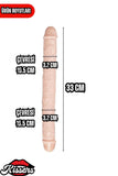 Gerçekçi Realistik Çift Taraflı Titreşimli Lezbiyen Dildo 33 Cm
