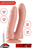 Realistic Double Penetrator Dildo Yumuşak Doku Gerçekçi Çift Taraflı Realistik Yapay Penis