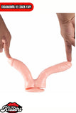Realistic Double Penetrator Dildo Yumuşak Doku Gerçekçi Çift Taraflı Realistik Yapay Penis