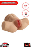 Titreşim Modlu Anal Vajinal Çift Girişli 1.6 Kg 30 cm Beyaz Ten Sex Doll Realistik Kalça