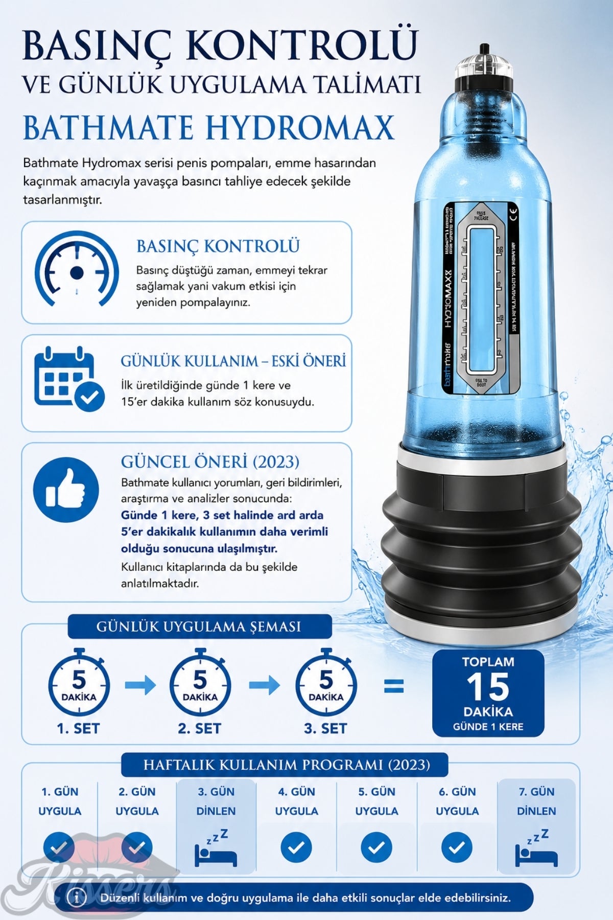 Bathmate Etkili Ultra Güçlü Hidroponik Hydromax 7 Penis Pompası