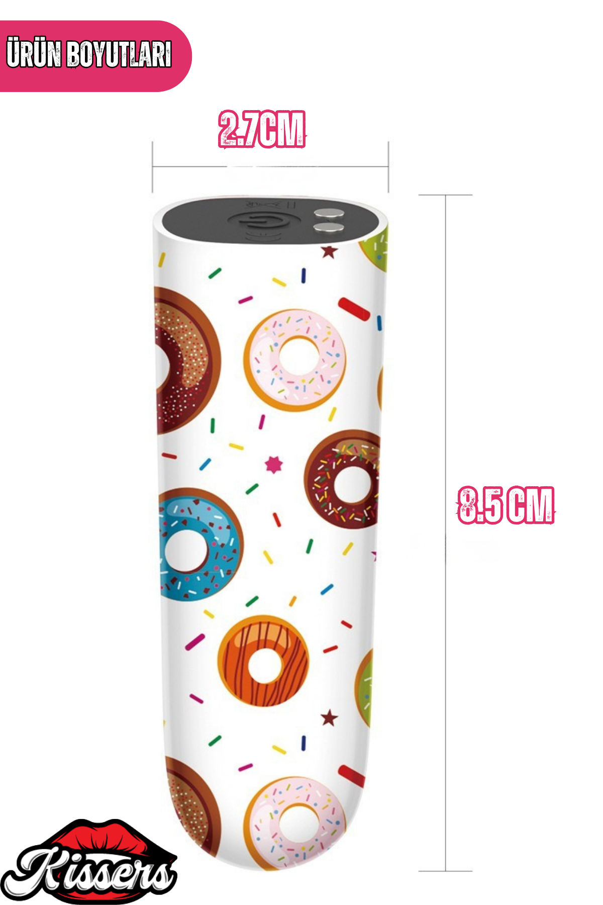 Lovetoy Donut Desenli Şarjlı Mini Vibratör Giyilebilir Güçlü Titreşimli Su Geçirmez Masaj Cihazı