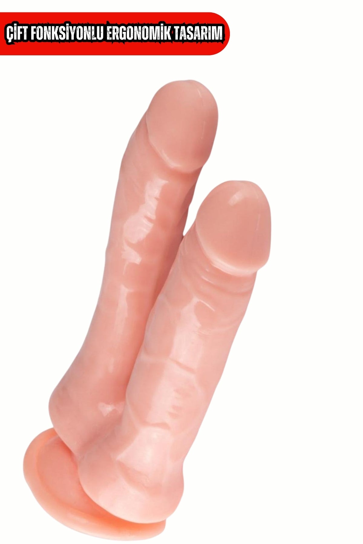 Realistic Double Penetrator Dildo Yumuşak Doku Gerçekçi Çift Taraflı Realistik Yapay Penis