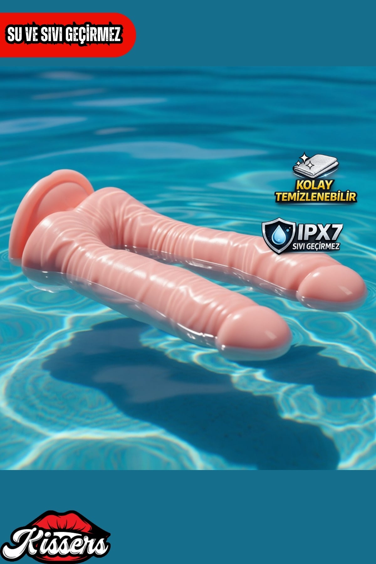 Realistic Double Penetrator Dildo Yumuşak Doku Gerçekçi Çift Taraflı Realistik Yapay Penis