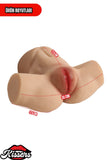 Titreşim Modlu Anal Vajinal Çift Girişli 1.6 Kg 30 cm Beyaz Ten Sex Doll Realistik Kalça