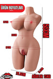 Yeni Nesil Anal Vajinal Titreşimli Isıtmalı 10 Kg 58 Cm Beyaz Ten Sex Doll Realistik Manken