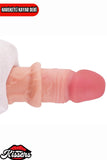 Kablolu Kumandalı Vantuzlu Güçlü Titreşimli Kayar Deri Skin Penis Dildo 22 cm