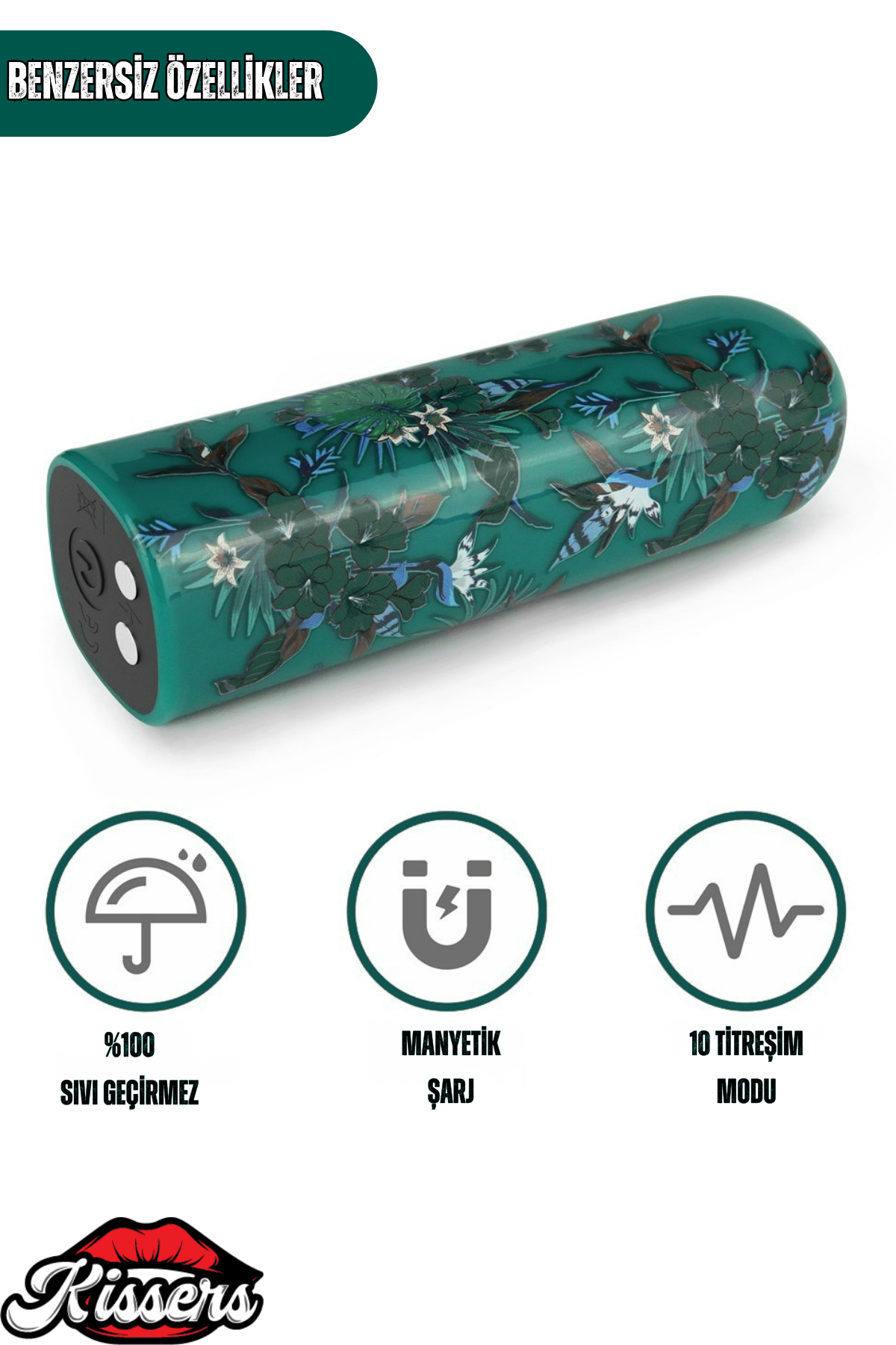 Lovetoy Yeşil Desenli Şarjlı Mini Vibratör Giyilebilir Güçlü Titreşimli Su Geçirmez Masaj Cihazı