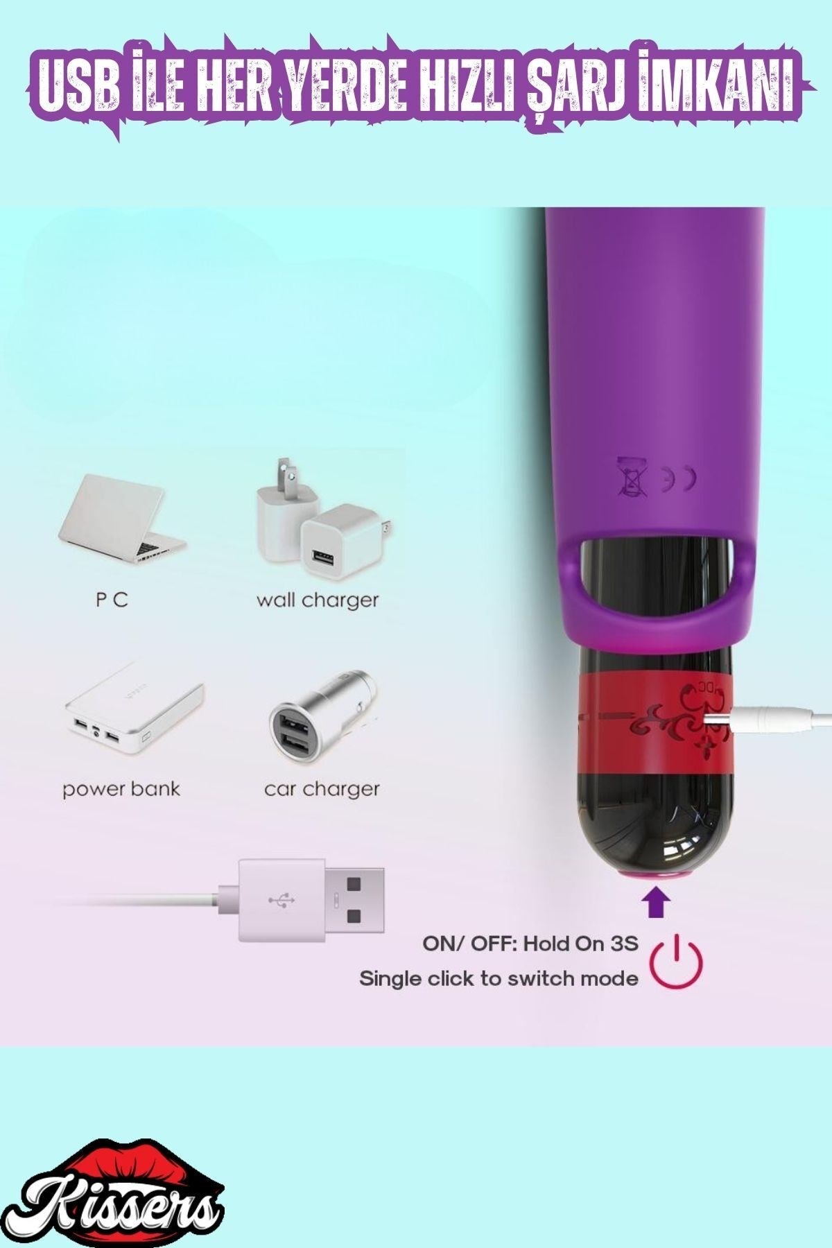 G Nokta ve Klitoris Uyarıcı Parmağa Takılabilir 9 Modlu Mini Vibratör Mor