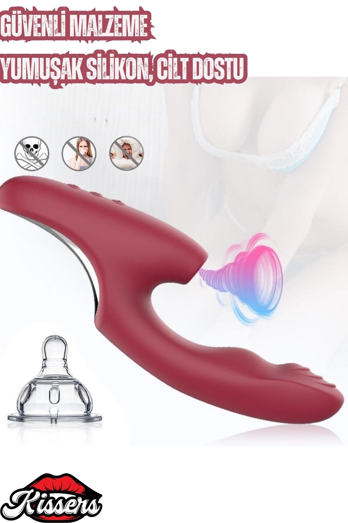 G Noktası Ve Klitoris Uyarıcılı Güçlü Emişli Dalga Hareketli Titreşimli Isıtmalı Vibratör