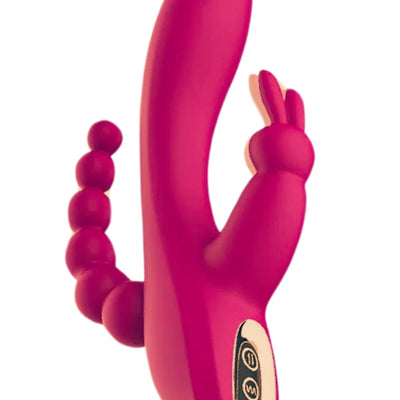 Cinsel Oyuncak Üçlü Tavşan Vibratör - Pembe
