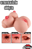 Ultra Mega Boy Göğüs Girişli Dolgun Göğüslü Anal Vajinal Realistik Manken Mastürbatör 3.5 Kg