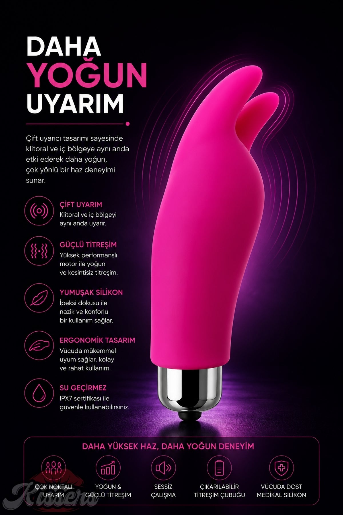 Jos Loly Güçlü Titreşimli G Noktası Ve Klitoris Uyarıcılı Tavşan Vibratör