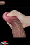 Lovetoy Ultra Realistik Hareketli Deri Çift Katmanlı Platin Silikon Yüksek Kalite Dildo Penis 28.5 cm