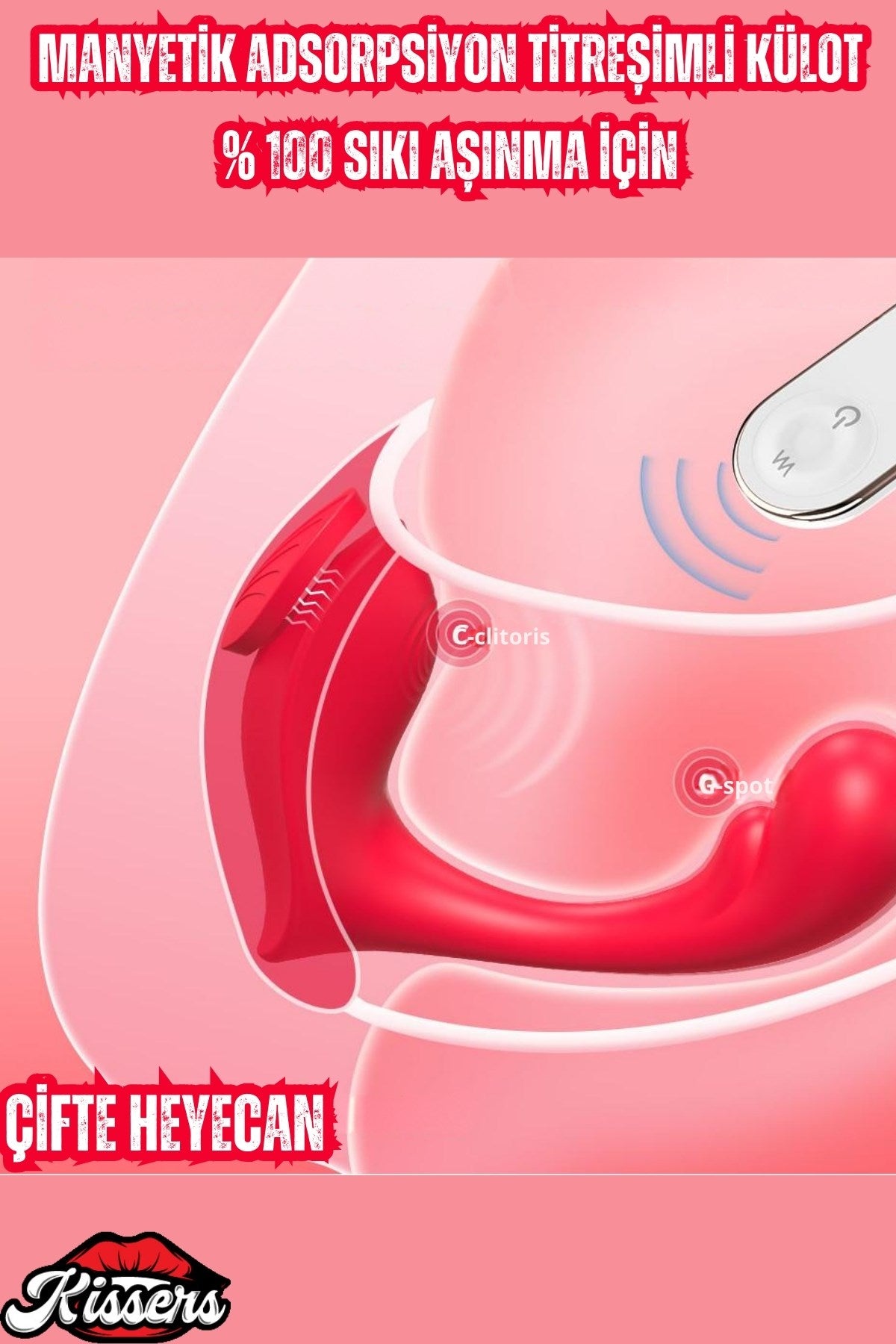 Şarjlı Kablosuz Kumandalı Gizlice Giyilebilir Manyetik Klipsli G Nokta ve Klitoris Uyarıcı Vibratör