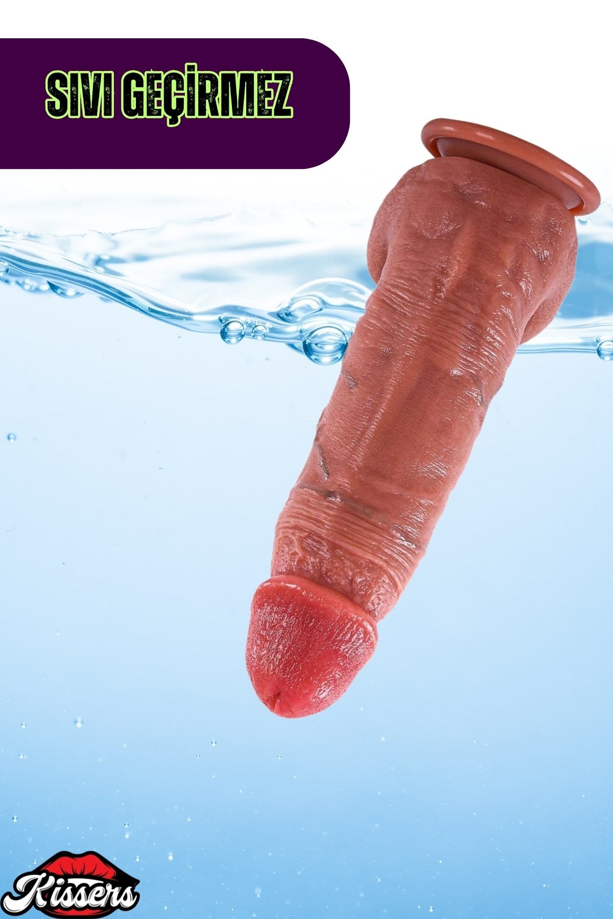 Ultra Yumuşak Damarlı Çift Katmanlı Silikon Gerçekçi Testisli Dildo Kalın Penis 22 Cm Roger