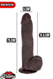 Hareketli Kayar Deri Çift Katmanlı Realistik Dildo Ultra Yumuşak Gerçekçi Titreşimli Zenci Yapay Penis 25 cm