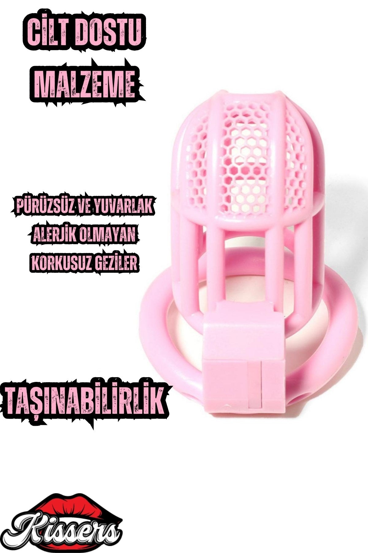 Bsdm Plastik Pembe Penis Kilidi Erkek Bekaret Cihazı Chastity Cock Cage Penis Esaret Kafesi