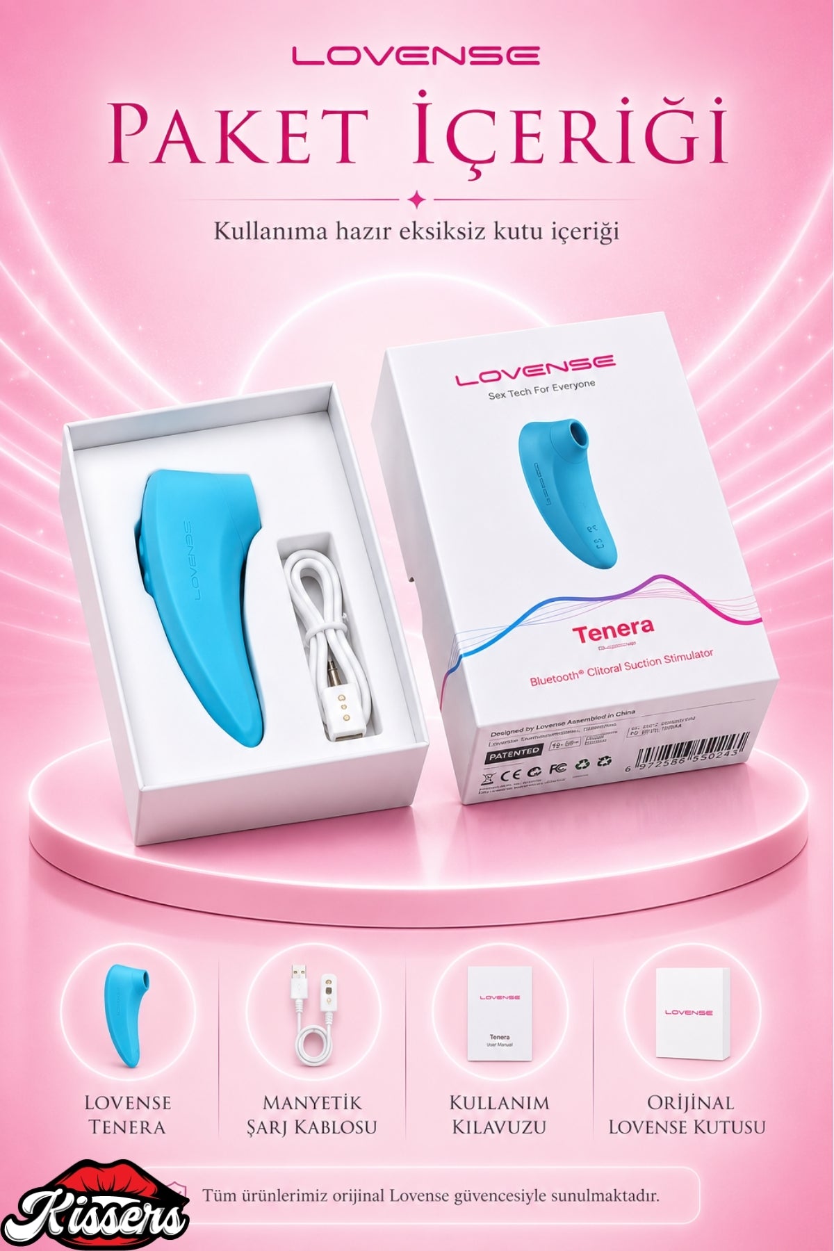 Lovense Dünyanin Her Yerinden Kontrol Edilebilen Tenera Emiş Vibratör