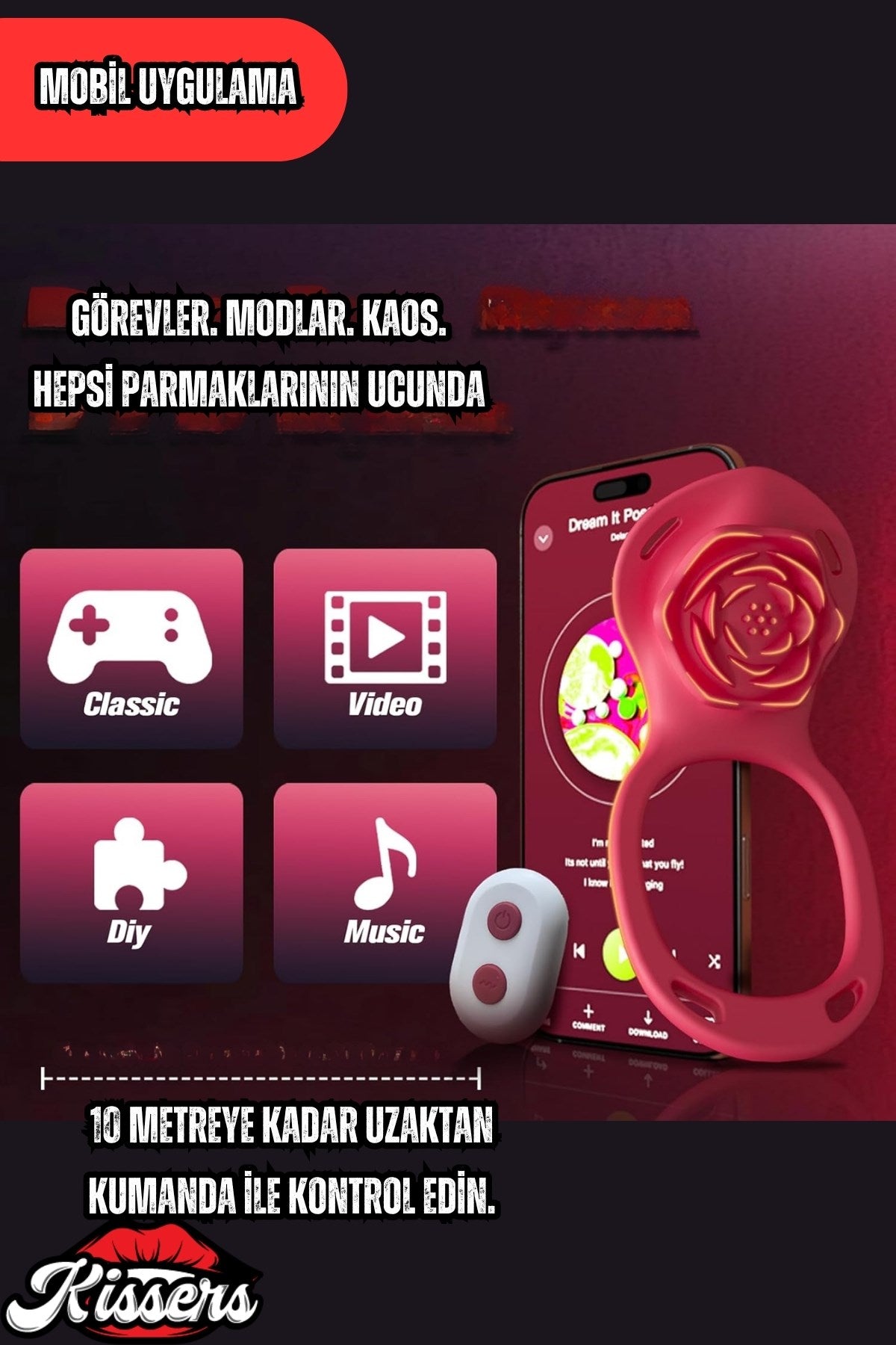 Uzaktan Kumanda & Telefon Kontrollü Giyilebilir Klitoris Uyarıcı Vibratör