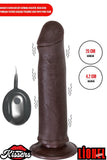 Hareketli Kayar Deri Çift Katmanlı Realistik Dildo Ultra Yumuşak Gerçekçi Titreşimli Zenci Yapay Penis 20 cm