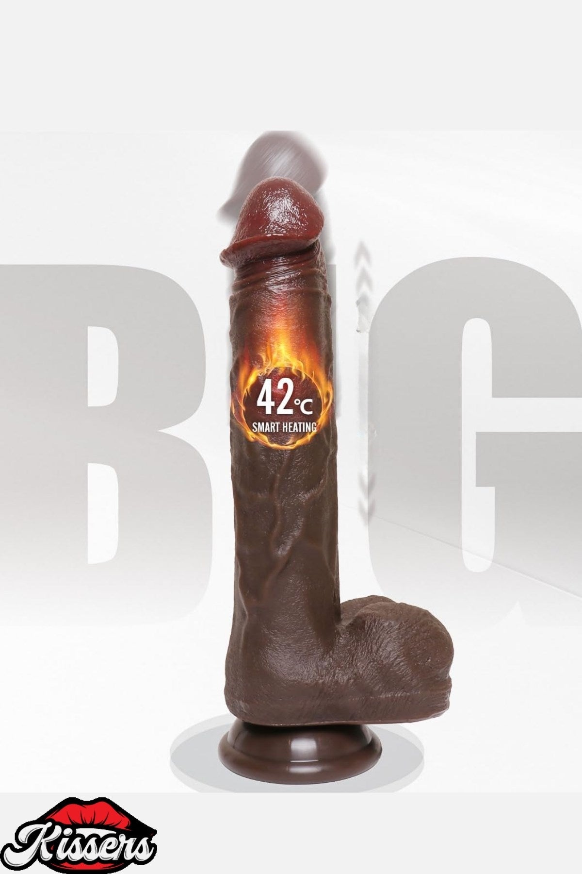 Uzaktan Kumandalı Isıtmalı Ileri Geri Hareketli Rotasyonlu Realistik Zenci Penis Dildo 25 Cm