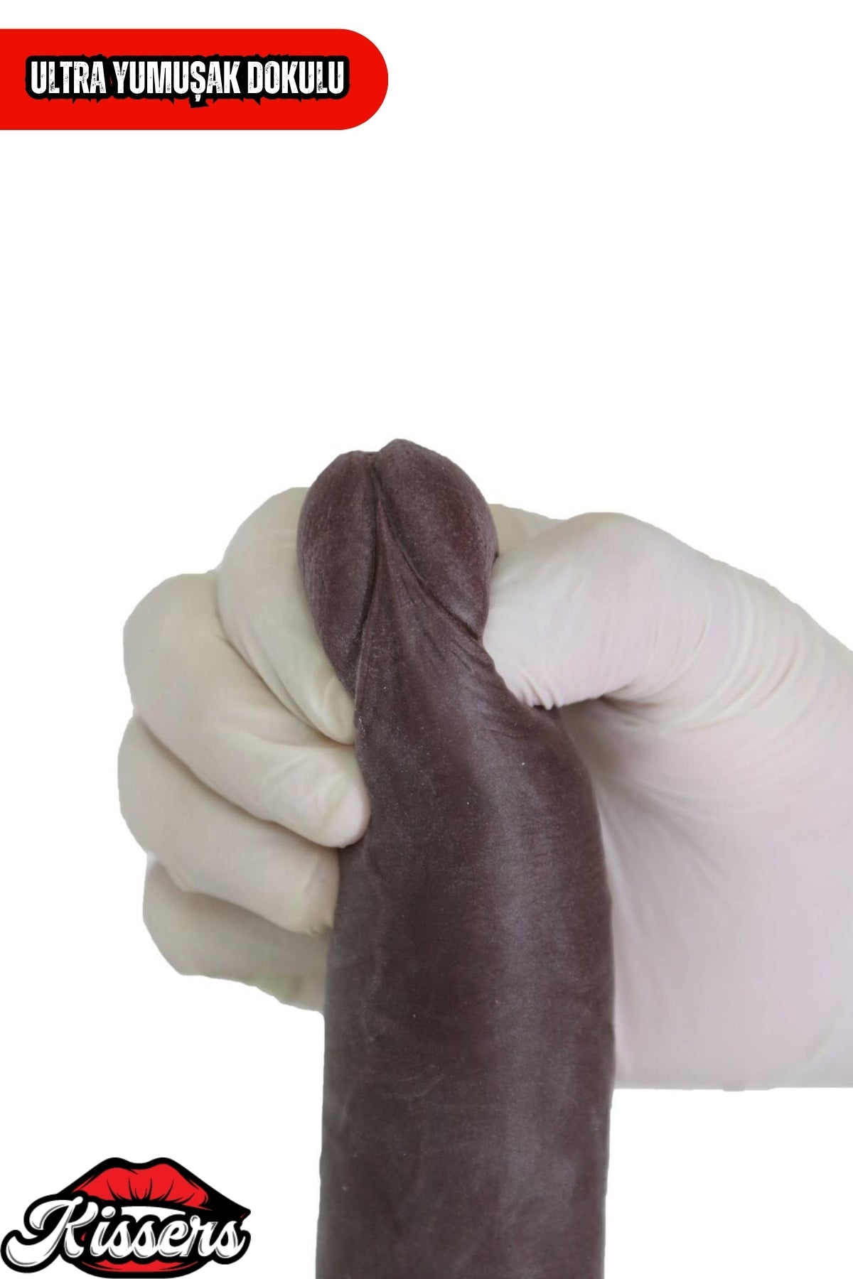 Hareketli Kayar Deri Çift Katmanlı Realistik Dildo Ultra Yumuşak Gerçekçi Titreşimli Zenci Yapay Penis 20 cm